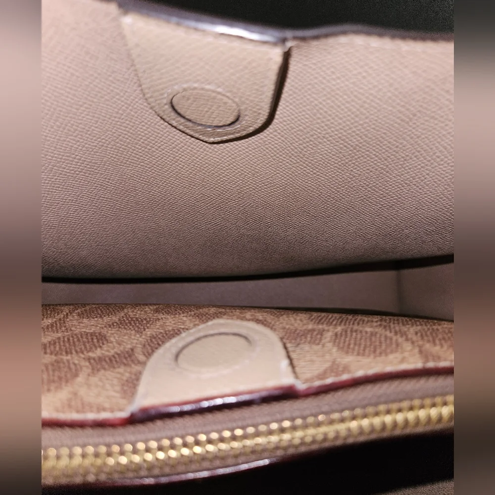 Coach Willow Colorblock Signature Interior Leather Tote in Dove Grey-C0692
